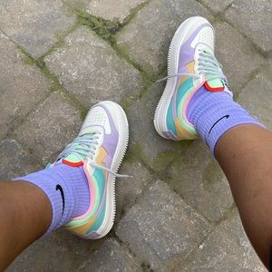 UNISEX Custom dyed light purple Nike socks
